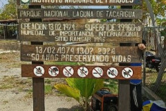 Fachada de la estación de Inparques, a la entrada del Parque Nacional Laguna de Tacarigua