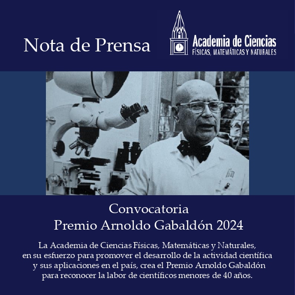 Nota de Prensa ACFIMAN: Convocatoria al Premio Arnoldo Gabaldón 2024