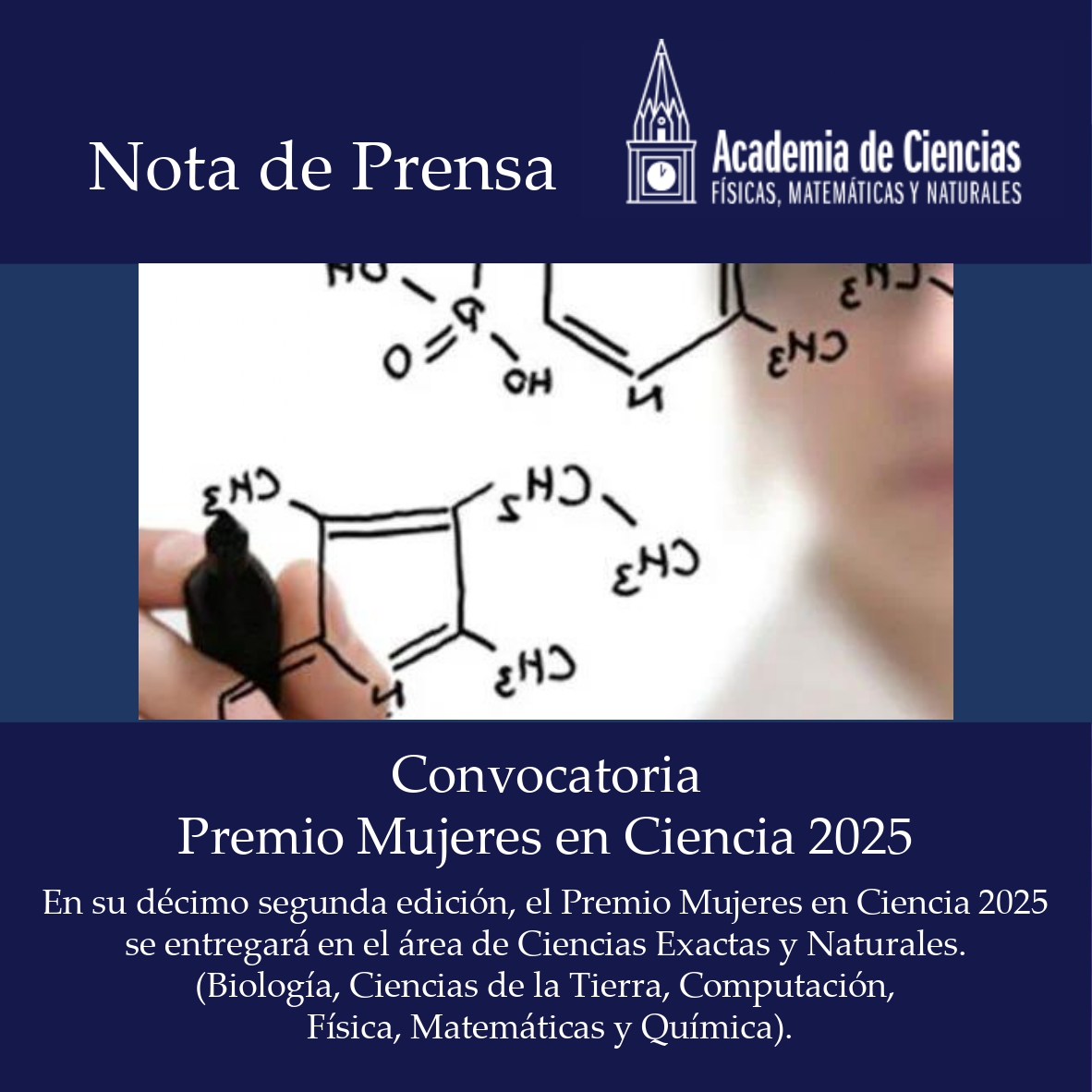 Nota de Prensa ACFIMAN: Convocatoria al Premio Mujeres en Ciencia 2025