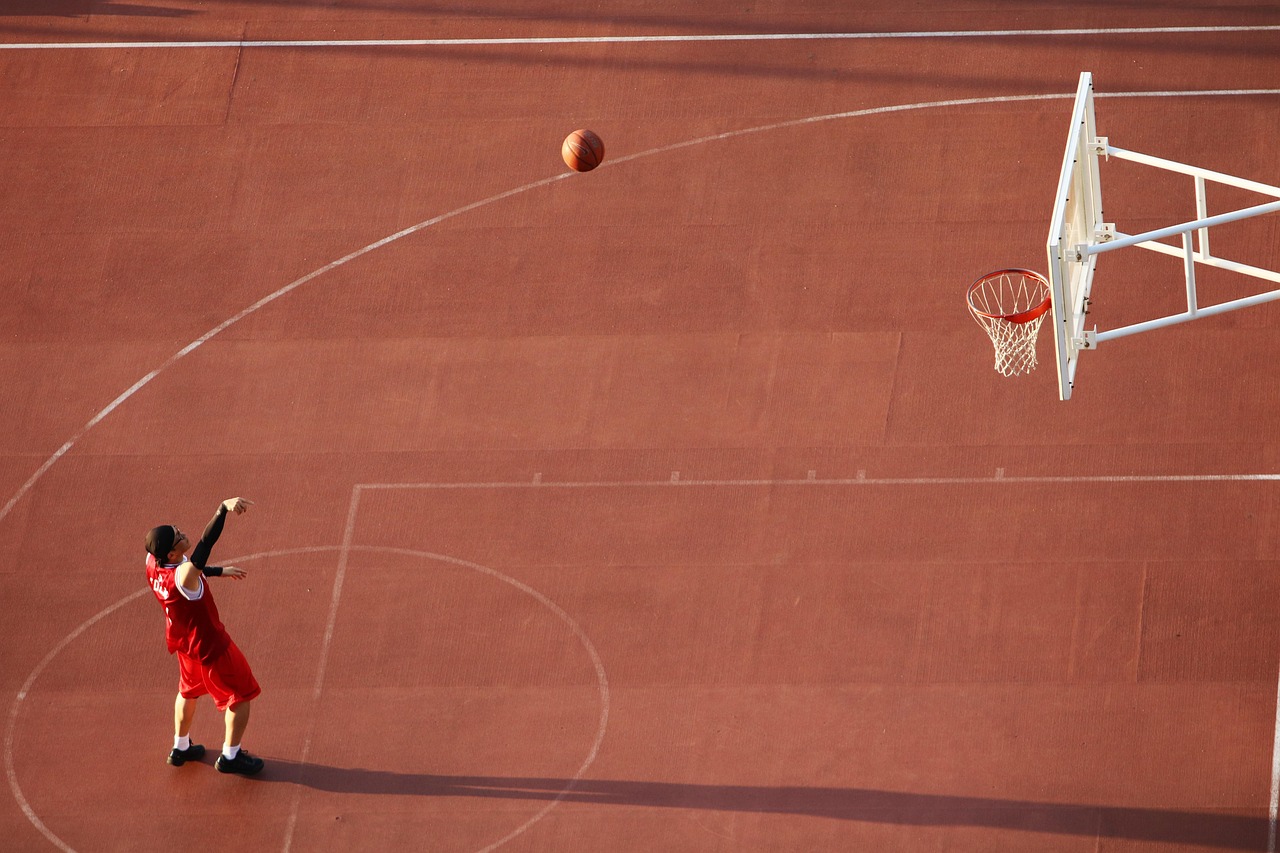 Cinemática del lanzamiento desde el área de tres puntos en Baloncesto