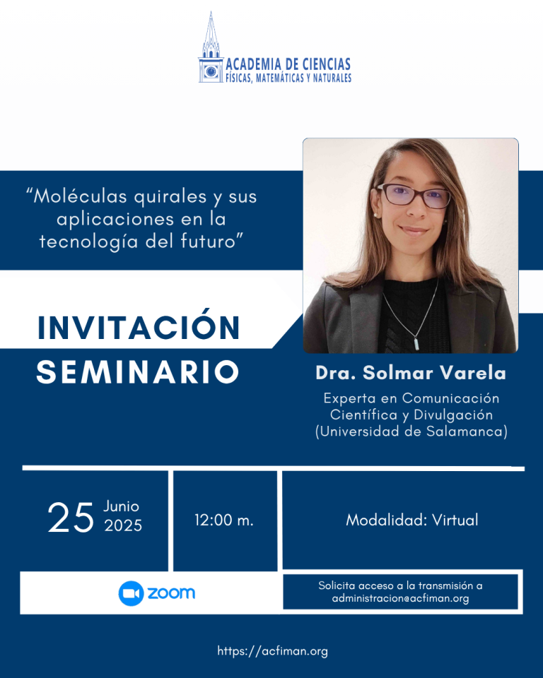 ACFIMAN organiza seminario sobre las aplicaciones de las moléculas quirales
