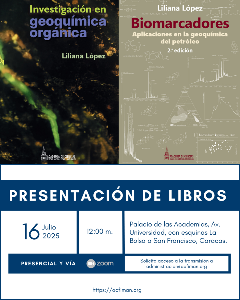 Dos obras sobre geoquímica orgánica entran al catálogo editorial de la ACFIMAN