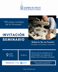 Ilustrador naturalista Roberto De La Fuente dictará seminario en la ACFIMAN