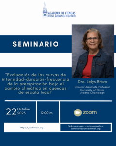 ACFIMAN organiza seminario sobre herramientas matemáticas aplicadas a precipitaciones bajo condiciones de cambio climático
