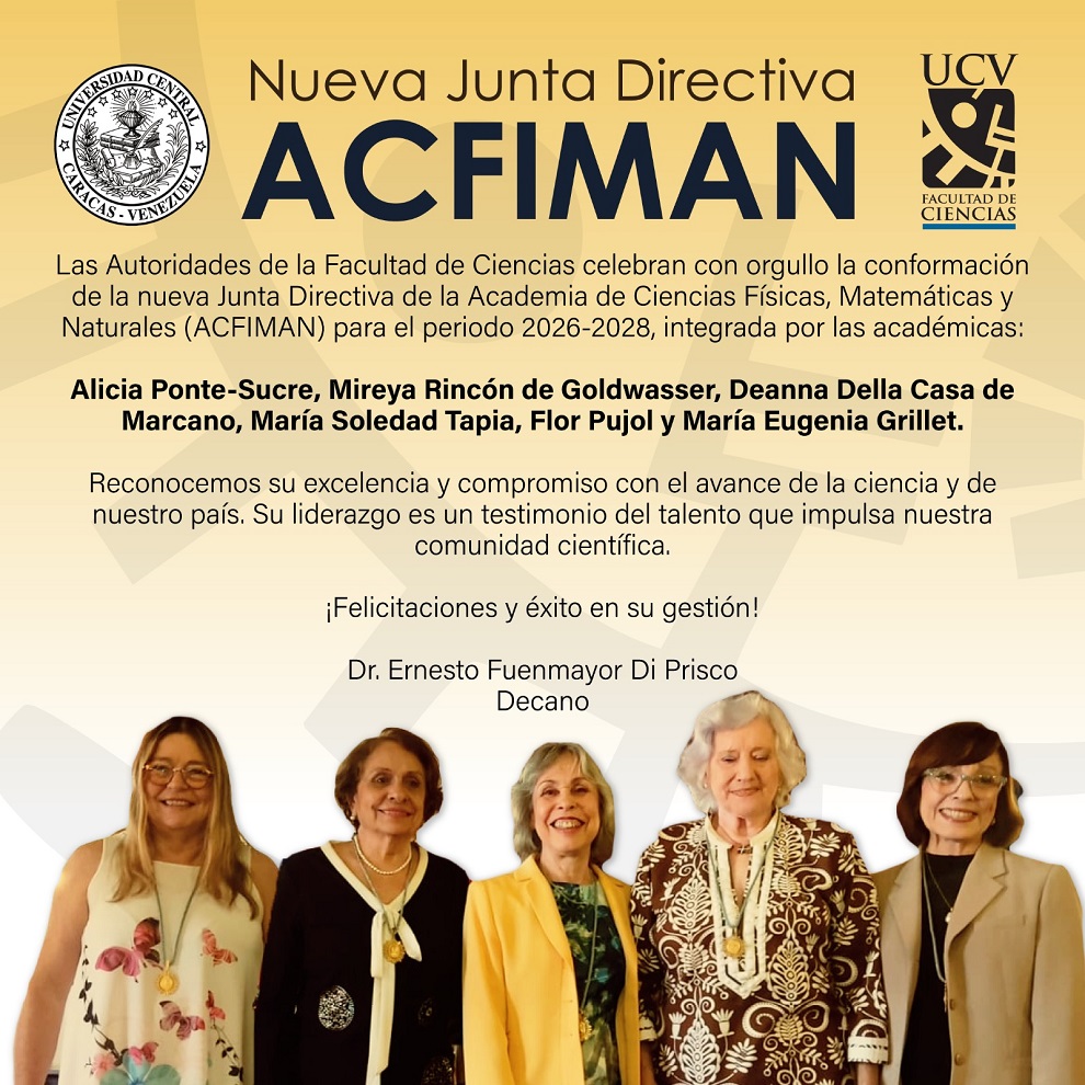 La Facultad de Ciencias saluda a la nueva Junta Directiva de la ACFIMAN para el periodo 2026-2028