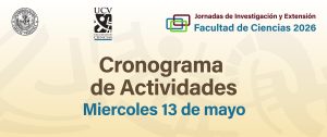 Cronograma de actividades del miércoles 13 de mayo en las Jornadas de Investigación y Extensión Facultad de Ciencias 2026