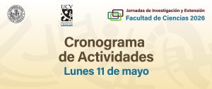 Cronograma de actividades del lunes 11 de mayo en las Jornadas de Investigación y Extensión Facultad de Ciencias 2026