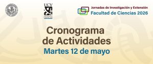 Cronograma de actividades del martes 12 de mayo en las Jornadas de Investigación y Extensión Facultad de Ciencias 2026
