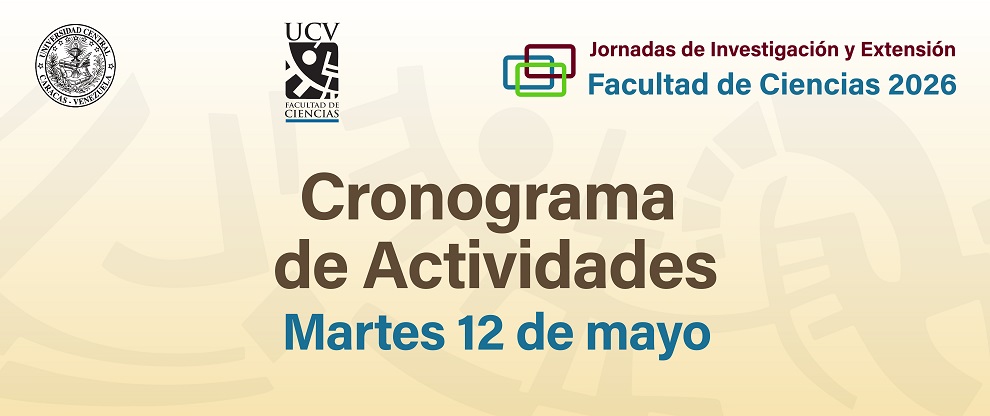 Cronograma de actividades del martes 12 de mayo en las Jornadas de Investigación y Extensión Facultad de Ciencias 2026