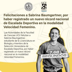 Estudiante de la Licenciatura en Biología impone nuevo récord nacional de Escalada Deportiva en la modalidad Velocidad Femenino