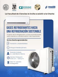 La Facultad de Ciencias invita a la charla «Gases refrigerantes, hacia una refrigeración sostenible»