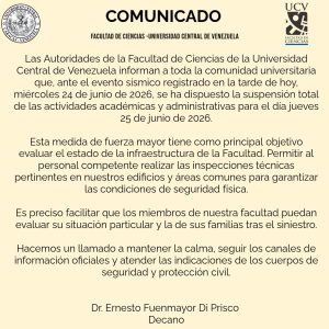 Comunicado de la Facultad de Ciencias
