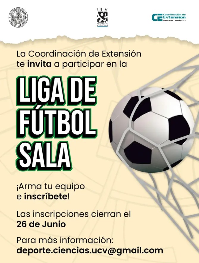 La Facultad de Ciencias invita a participar en la Liga de Fútbol Sala