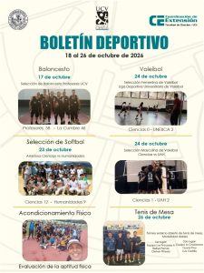 Boletín deportivo del 18 al 26 de octubre de 2026