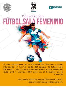 Convocatoria para el equipo de fútbol sala femenino de la Facultad de Ciencias