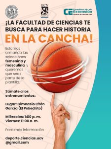 Convocatoria para las selecciones femenina y masculina de baloncesto de la Facultad de Ciencias